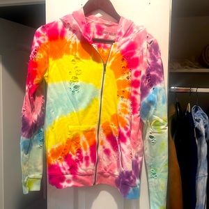 Katie J zippy w hoodie in size M in perfect condition multicolor